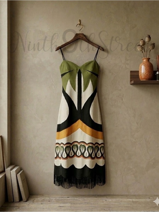 FARM Rio Dresses & Skirts - FARM Rio Coconut Tree Flow Cutwork Linen Midi Dress Women’s XS NWT